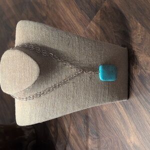 Source Unknown Turquoise and Gold Necklace